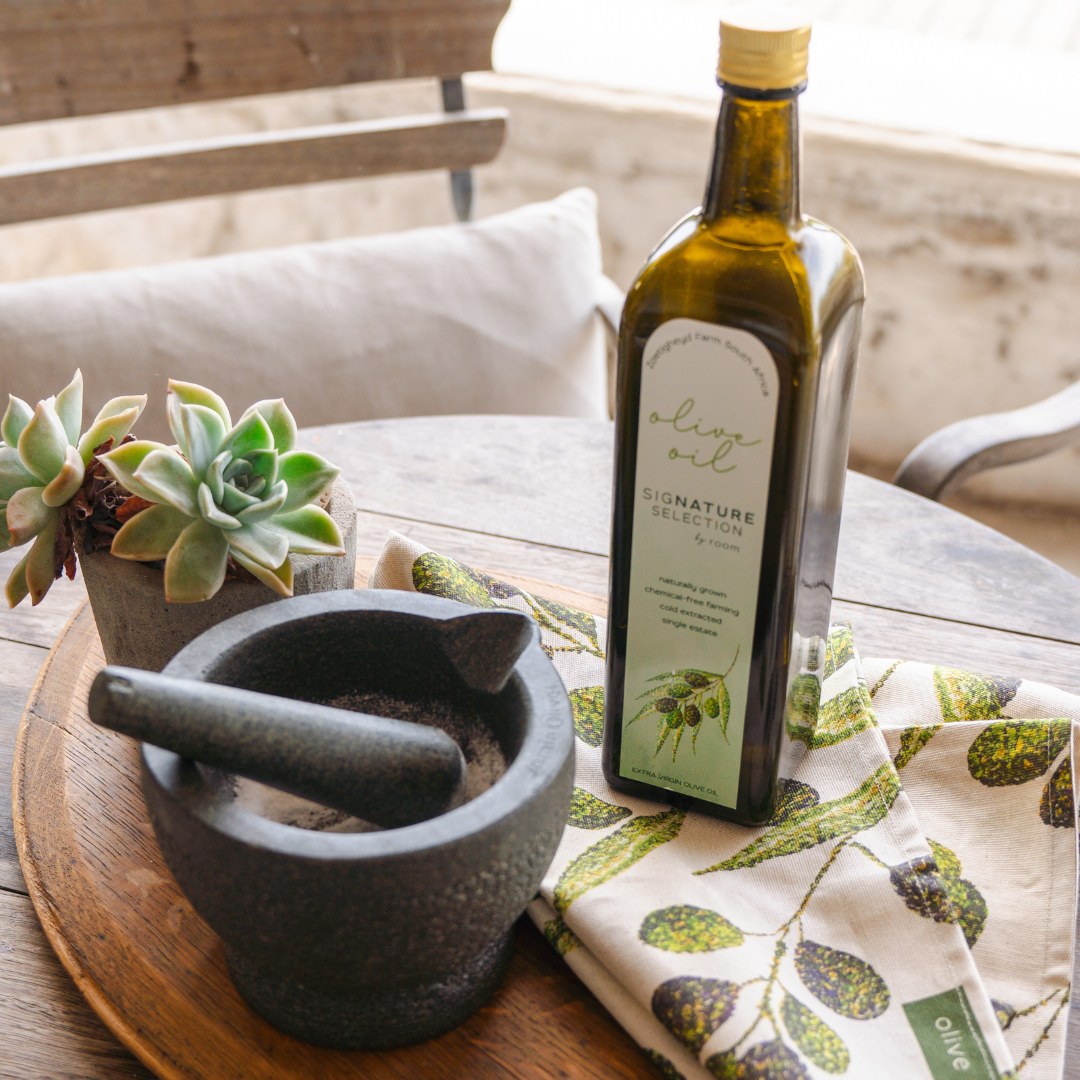 Olive Oil & Linen Tea Towel Set