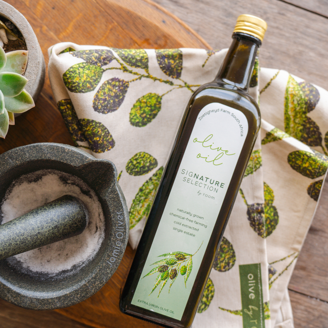Olive Oil & Linen Tea Towel Set