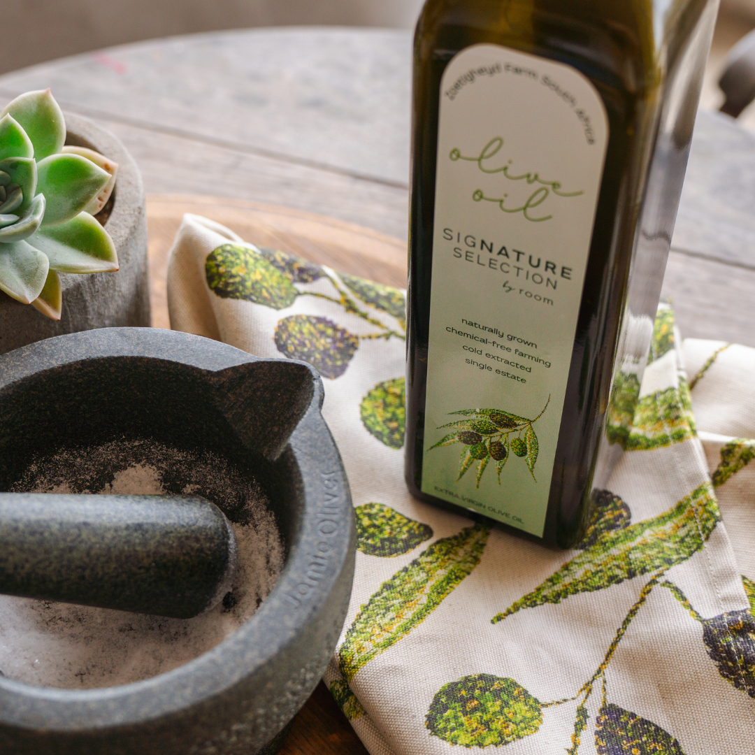 Olive Linen Tea Towel