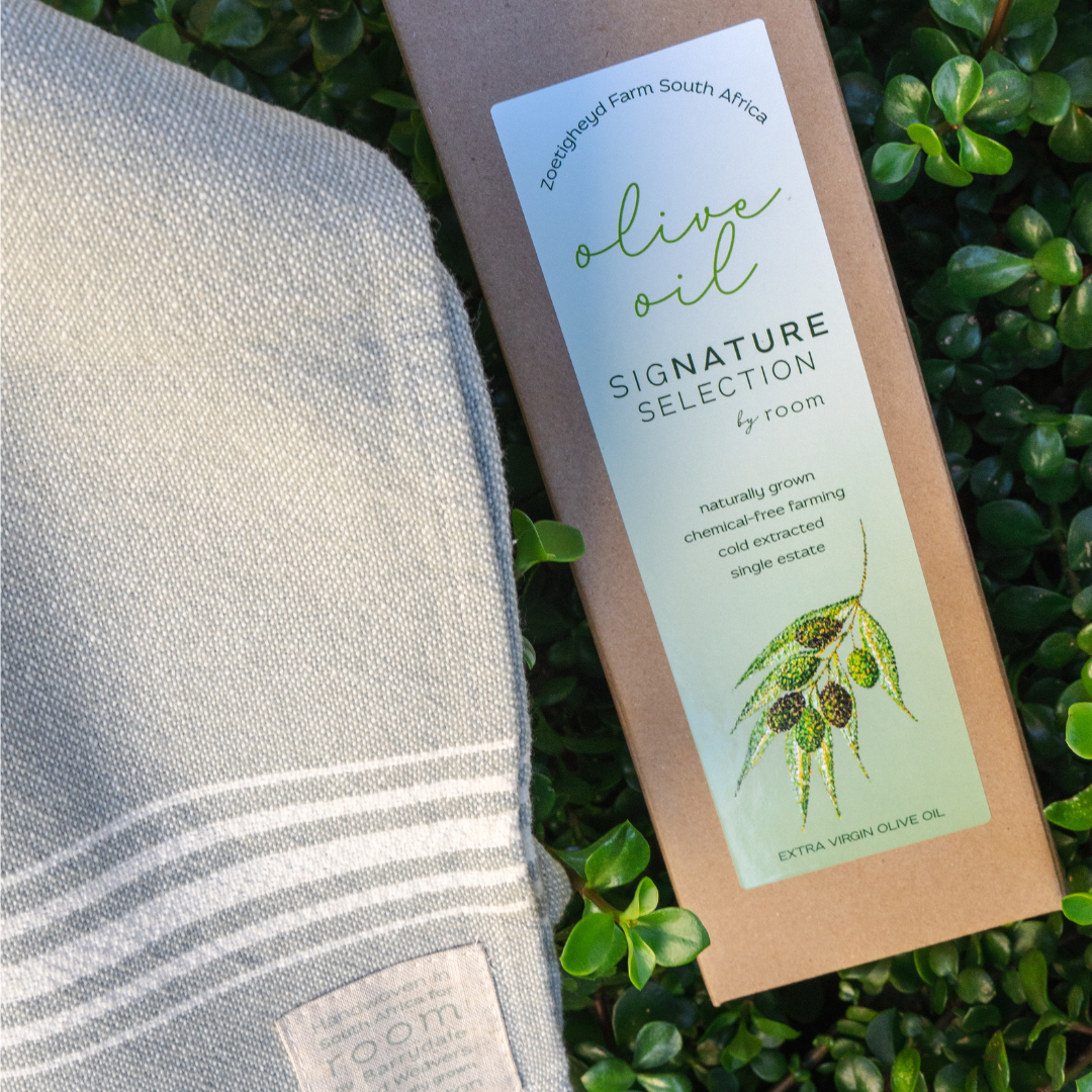 SigNATURE Olive Oil & Handwoven Cotton Dish Towel Set (Green)