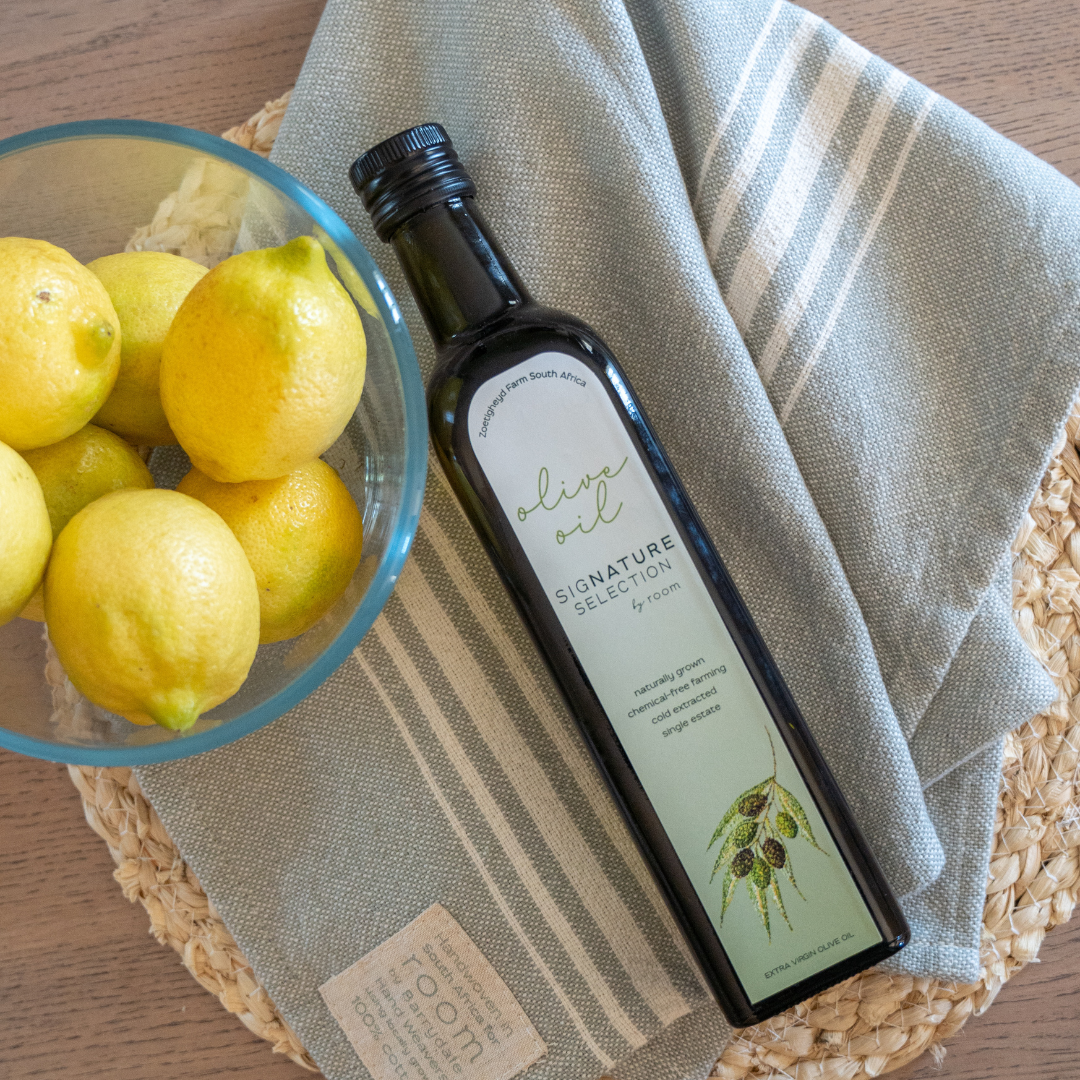 SigNATURE Olive Oil & Handwoven Cotton Dish Towel Set (Green)