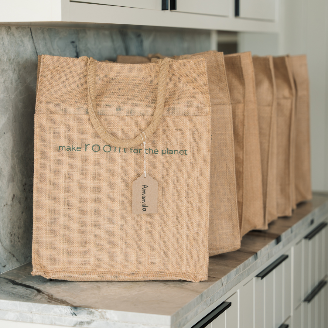 The "Make Room for the Planet" Jute Shopper is a stylish, eco-friendly bag designed for conscious living. Made from durable, biodegradable jute, it’s perfect for shopping, beach trips, or everyday use. Featuring a minimalist design and roomy interior, this shopper is both practical and sustainable—a must-have for those looking to reduce waste while staying chic.