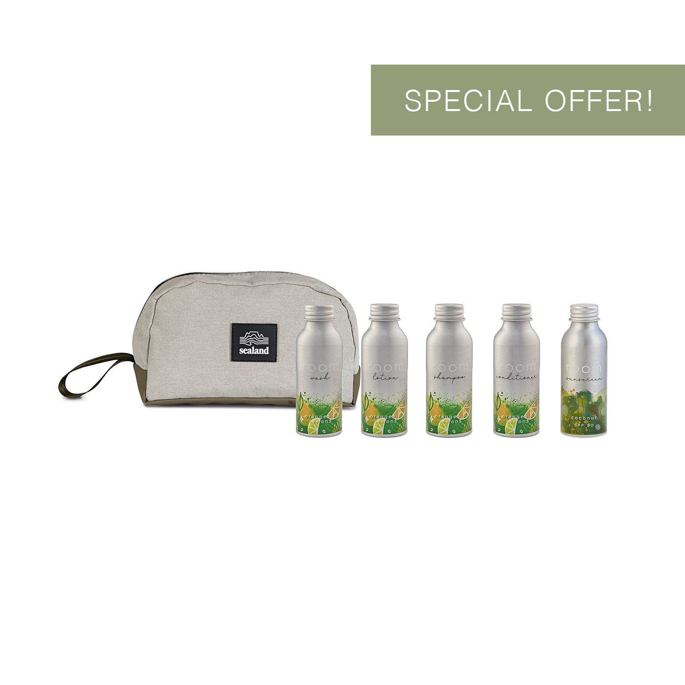 Sealand Toastie Toiletry Bag & Travel Bottles