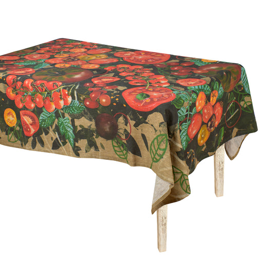 Tomato & Wild Basil Tablecloth