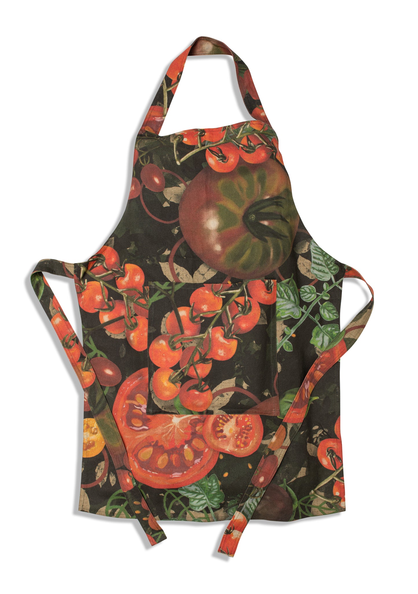 Linen Apron, Tomato & Basil Art Print