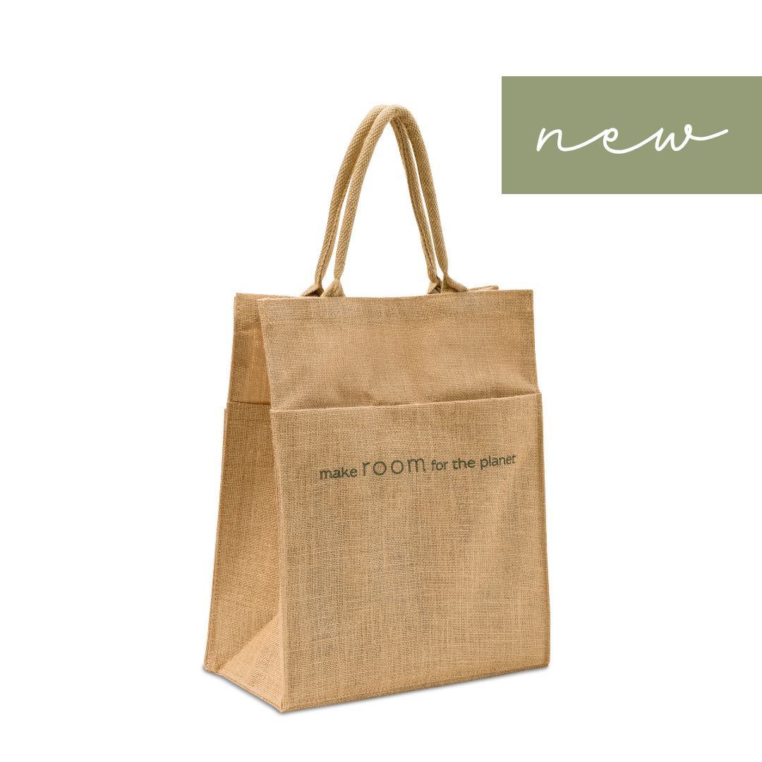 The "Make Room for the Planet" Jute Shopper is a stylish, eco-friendly bag designed for conscious living. Made from durable, biodegradable jute, it’s perfect for shopping, beach trips, or everyday use. Featuring a minimalist design and roomy interior, this shopper is both practical and sustainable—a must-have for those looking to reduce waste while staying chic.