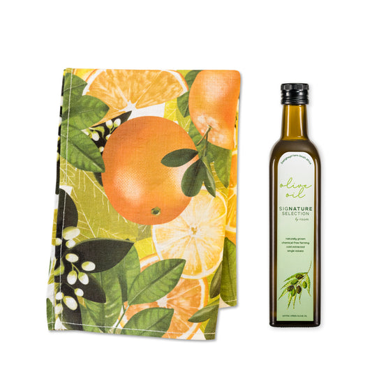 Olive Oil & Linen Tea Towel Set