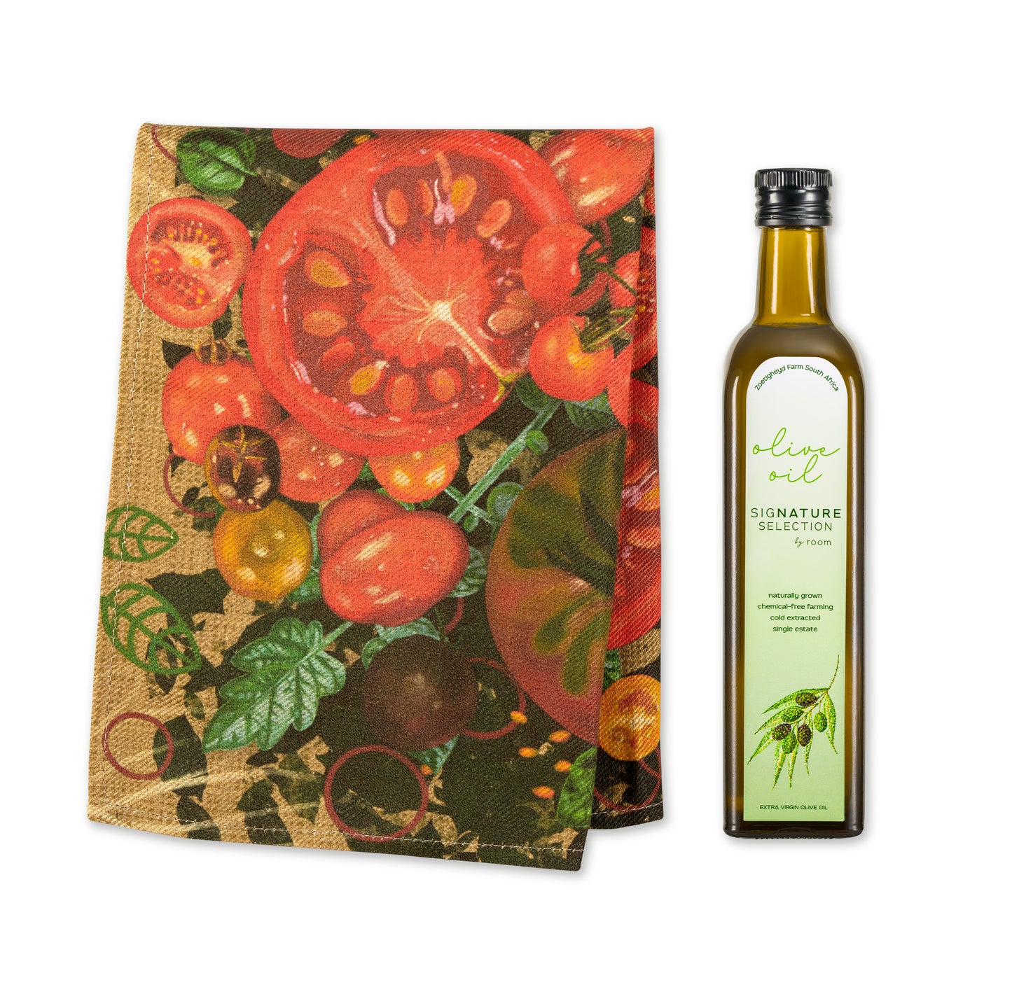 Olive Oil & Linen Tea Towel Set
